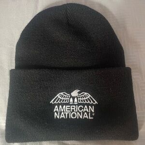 PARAMOUNT APPAREL American National Black Beanie Knit Cap. One size fits all!